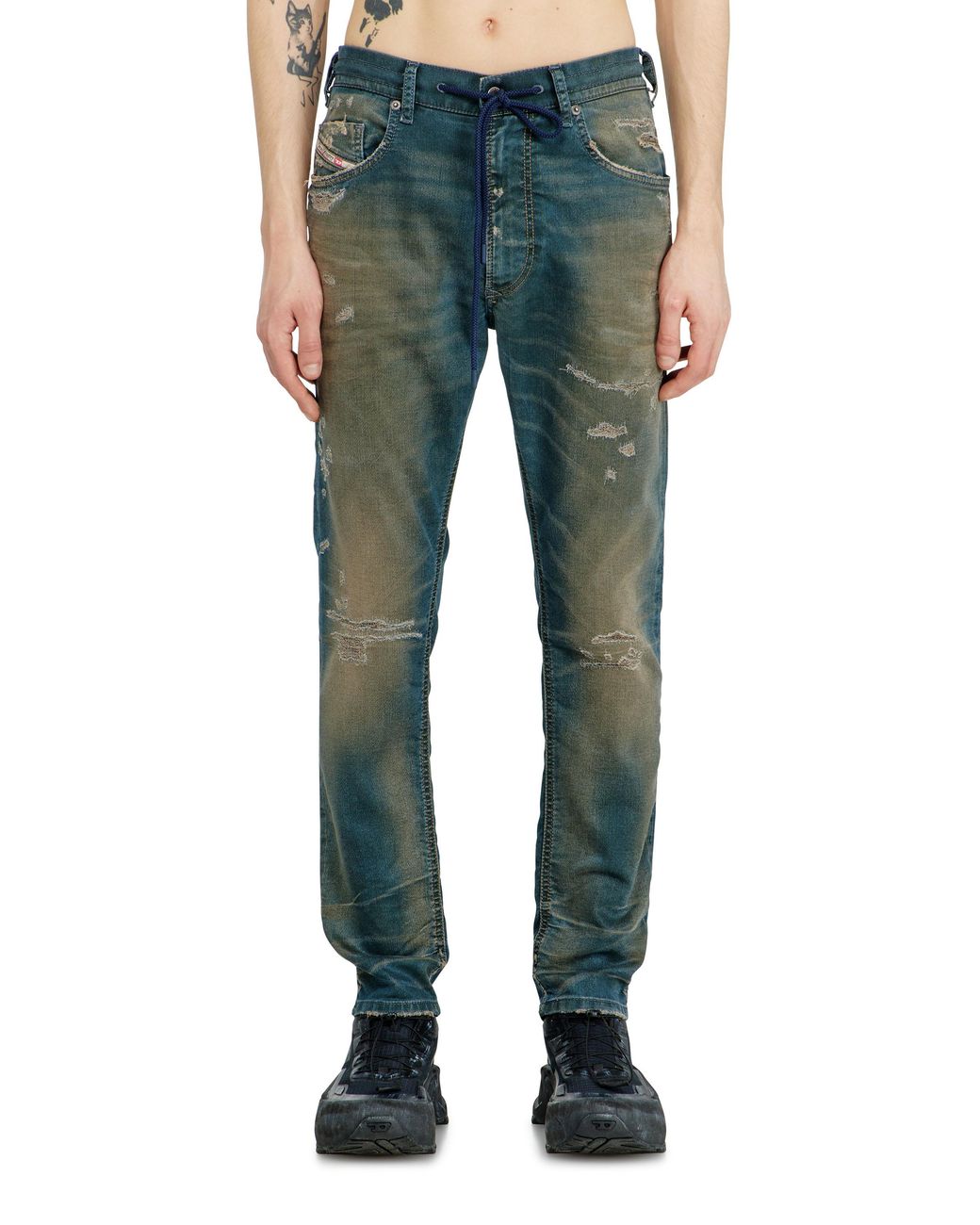 メンズ DIESEL デニムパンツ ジョグジーンズ Blue