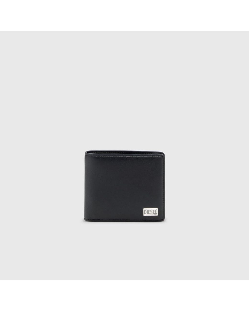 DIESEL Black Bi-Fold Wallet for men
