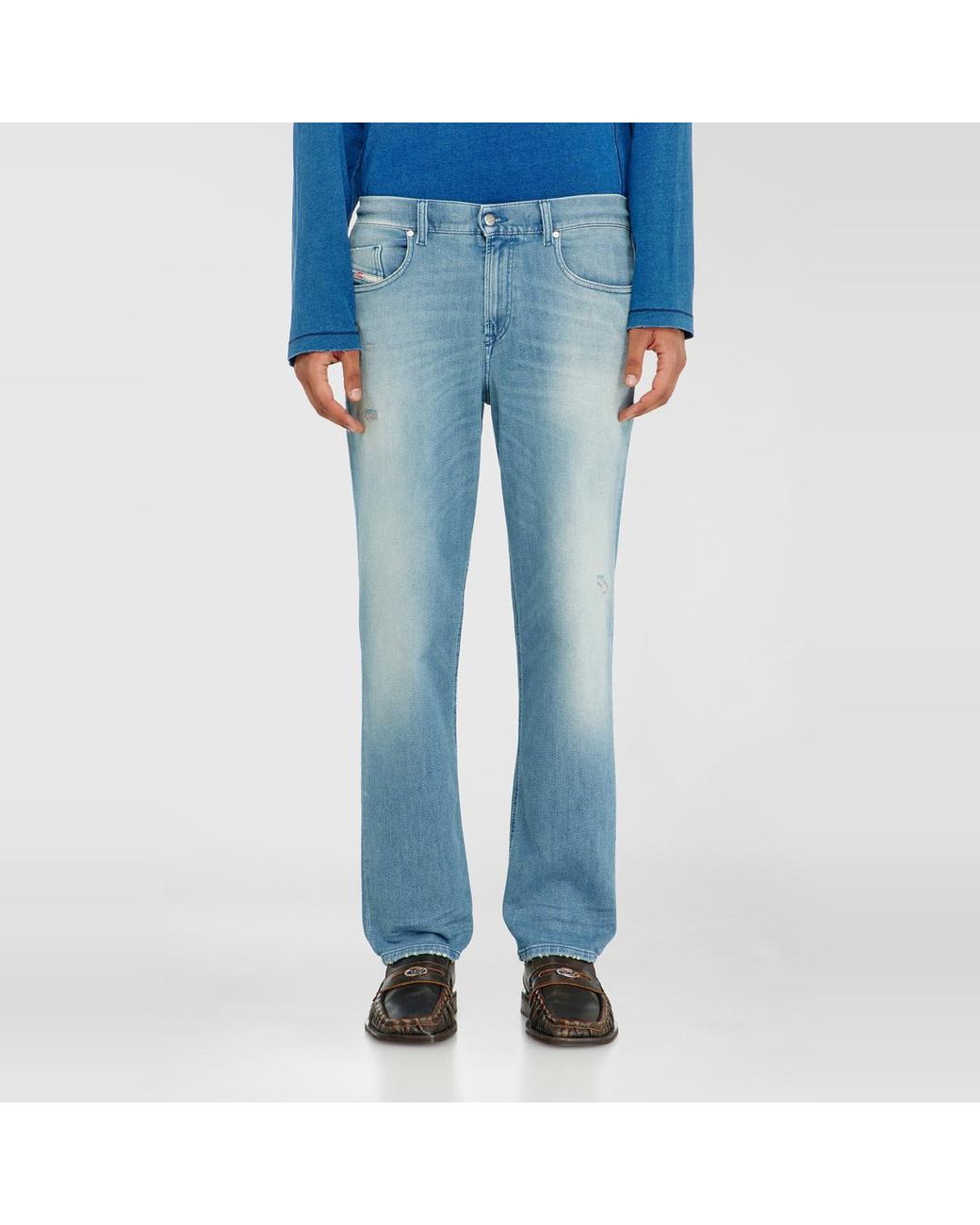 DIESEL Blue Regular Regular Waist 2090 D-Veekley Joggjeans, Light, Zip Fly for men