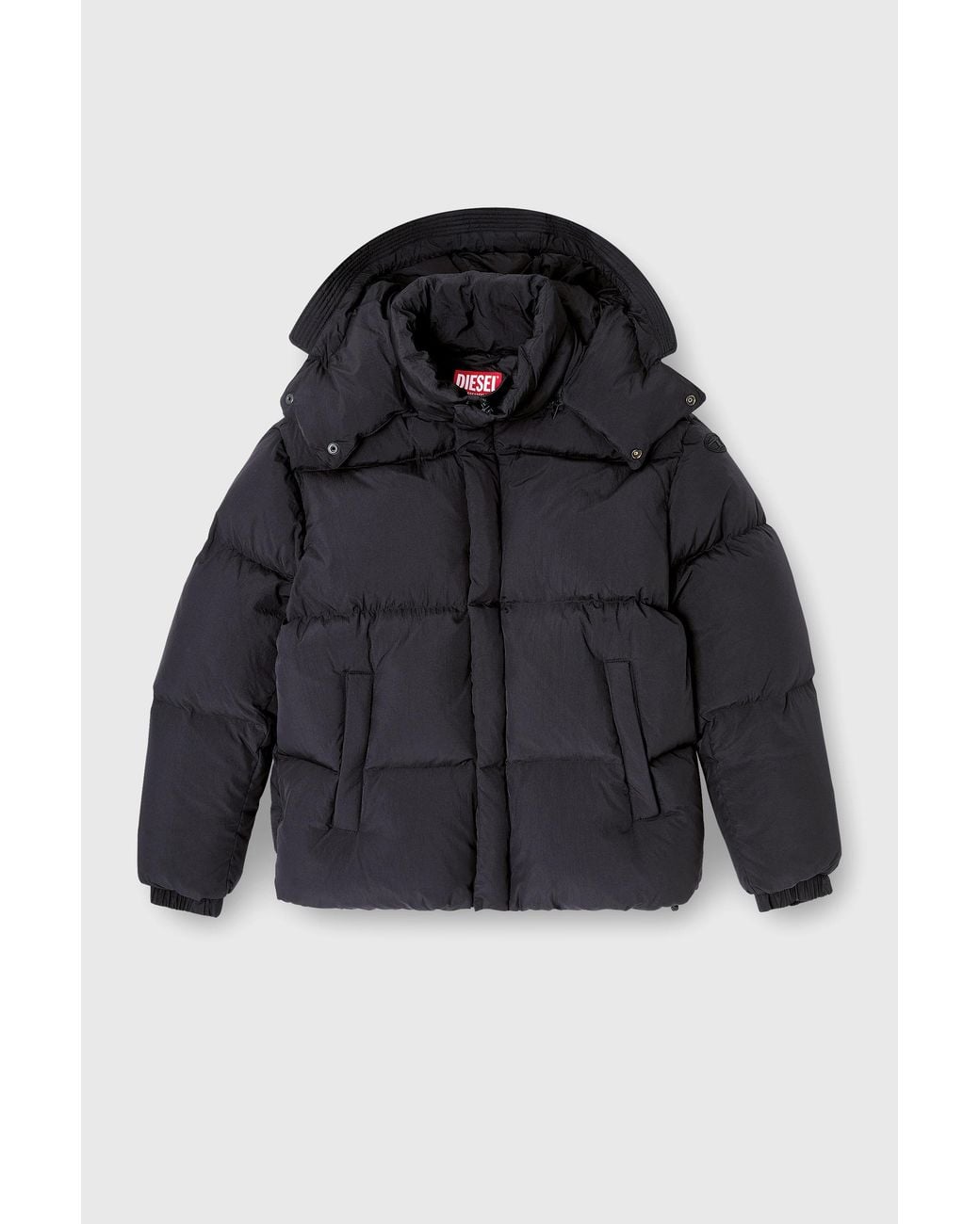 DIESEL Blue Quilted Down Jacket for men