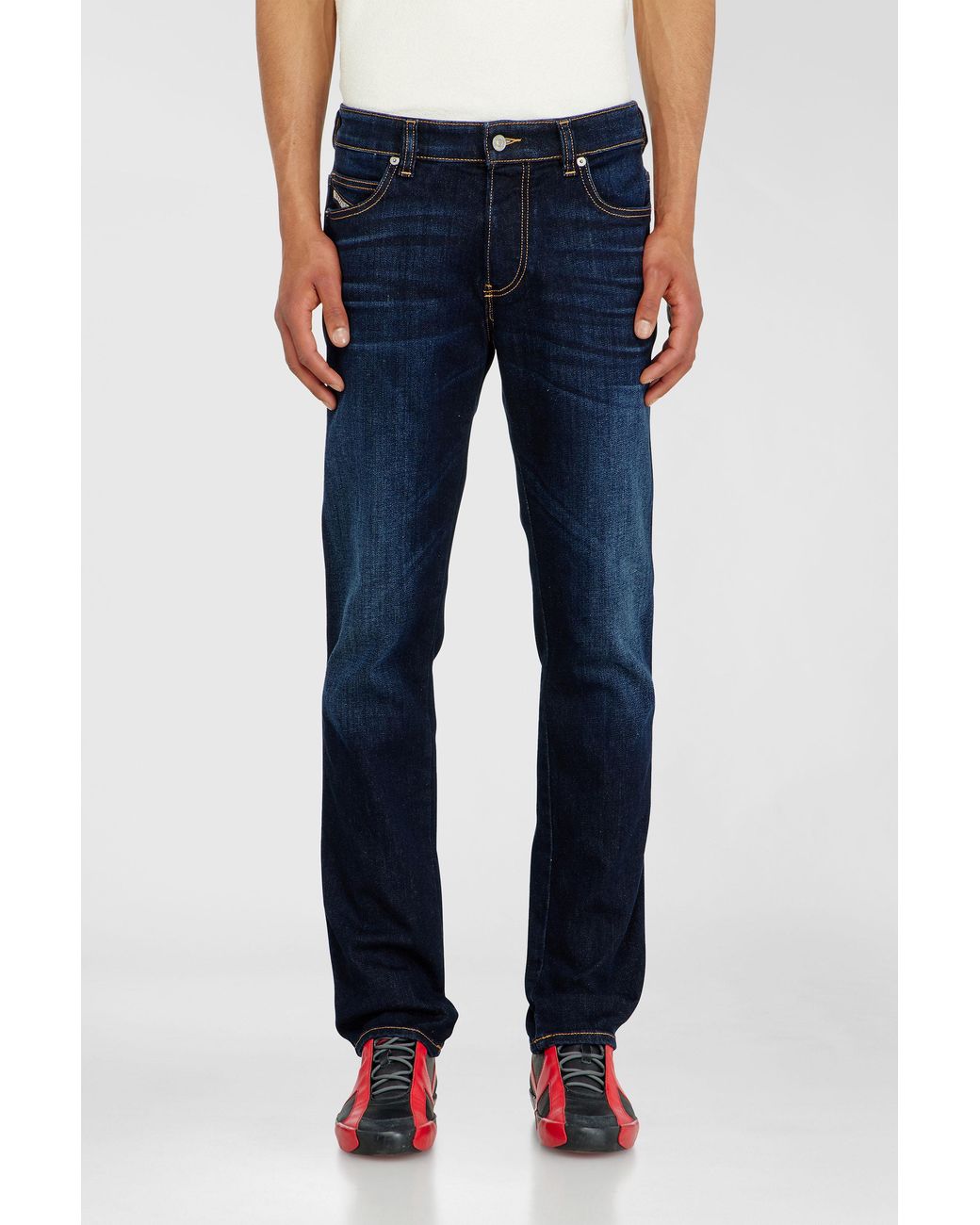 DIESEL Blue Slim Jeans Regular Waist 1993 D-Vyl, Dark, Button Fly for men