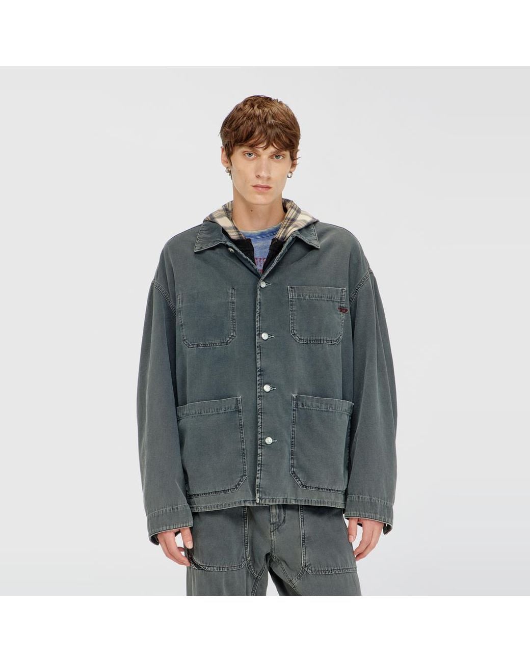 DIESEL Blue Utility-Style Jacket