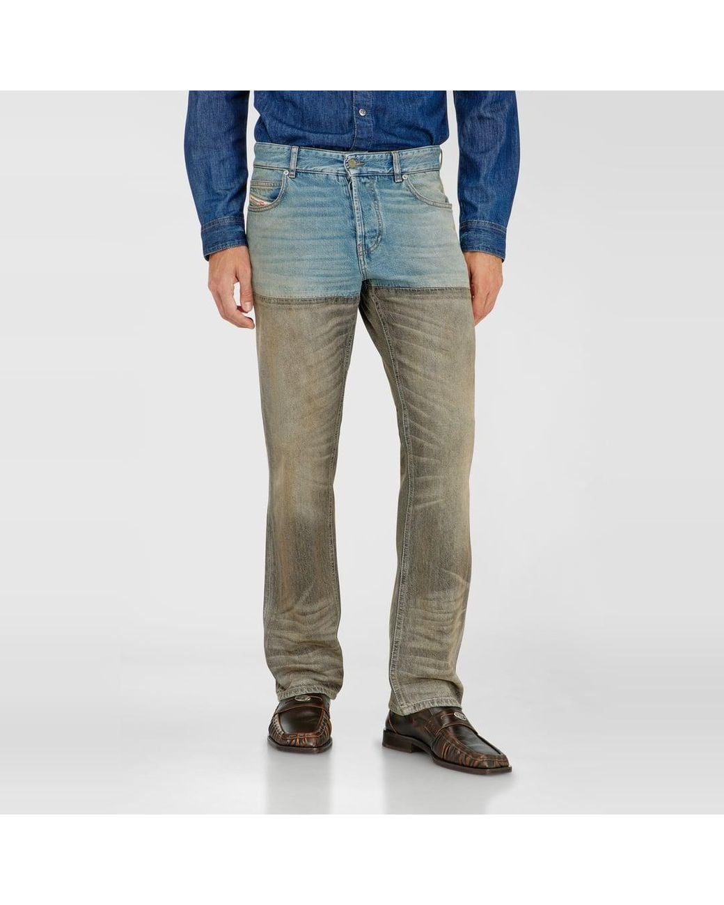DIESEL Blue Slim Jeans Regular Waist 1993 D-Vyl, Colored, Button Fly for men