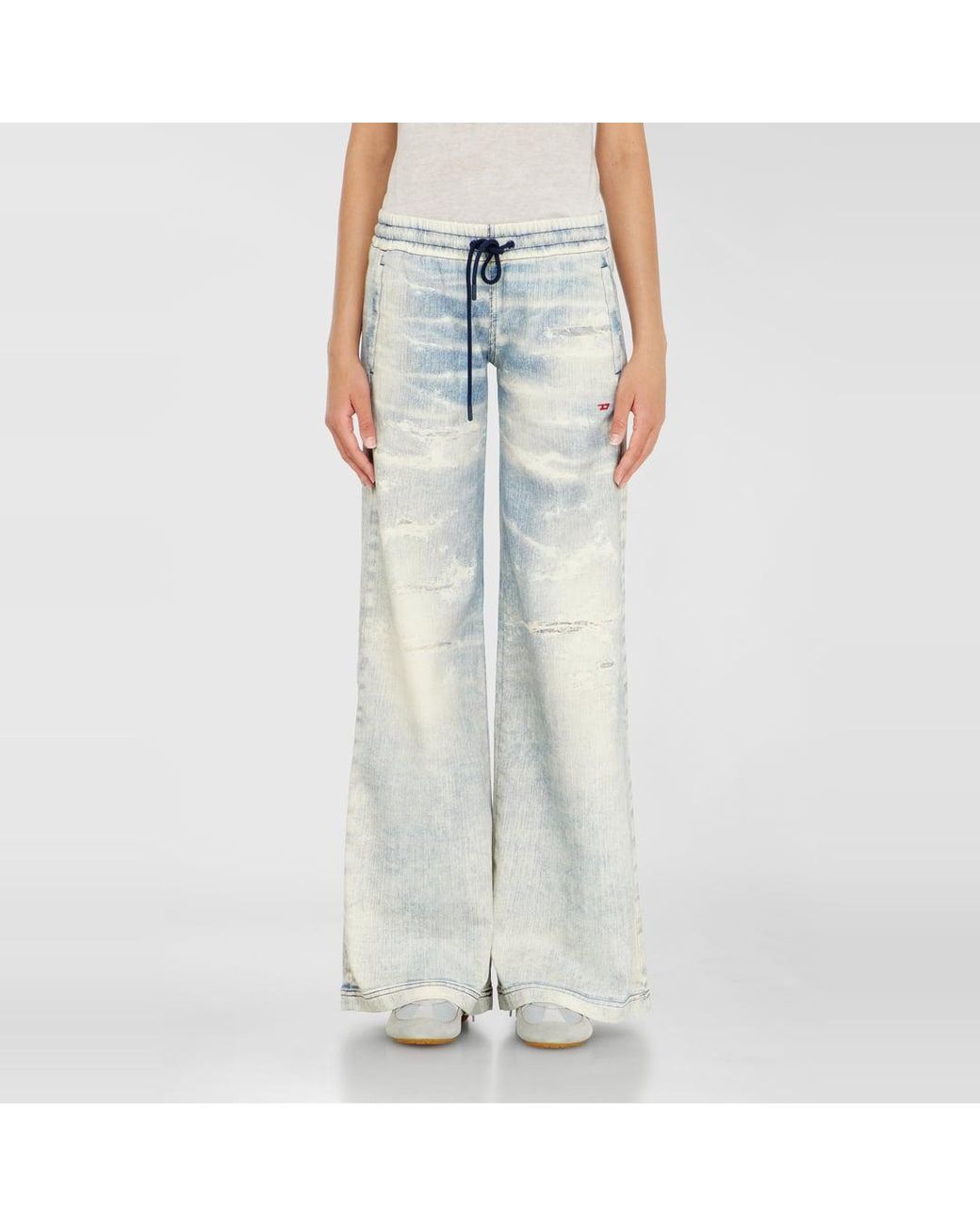 DIESEL Blue Relaxed Low Waist 2078 D-Ainty Joggjeans, Light, Elastic Waistband