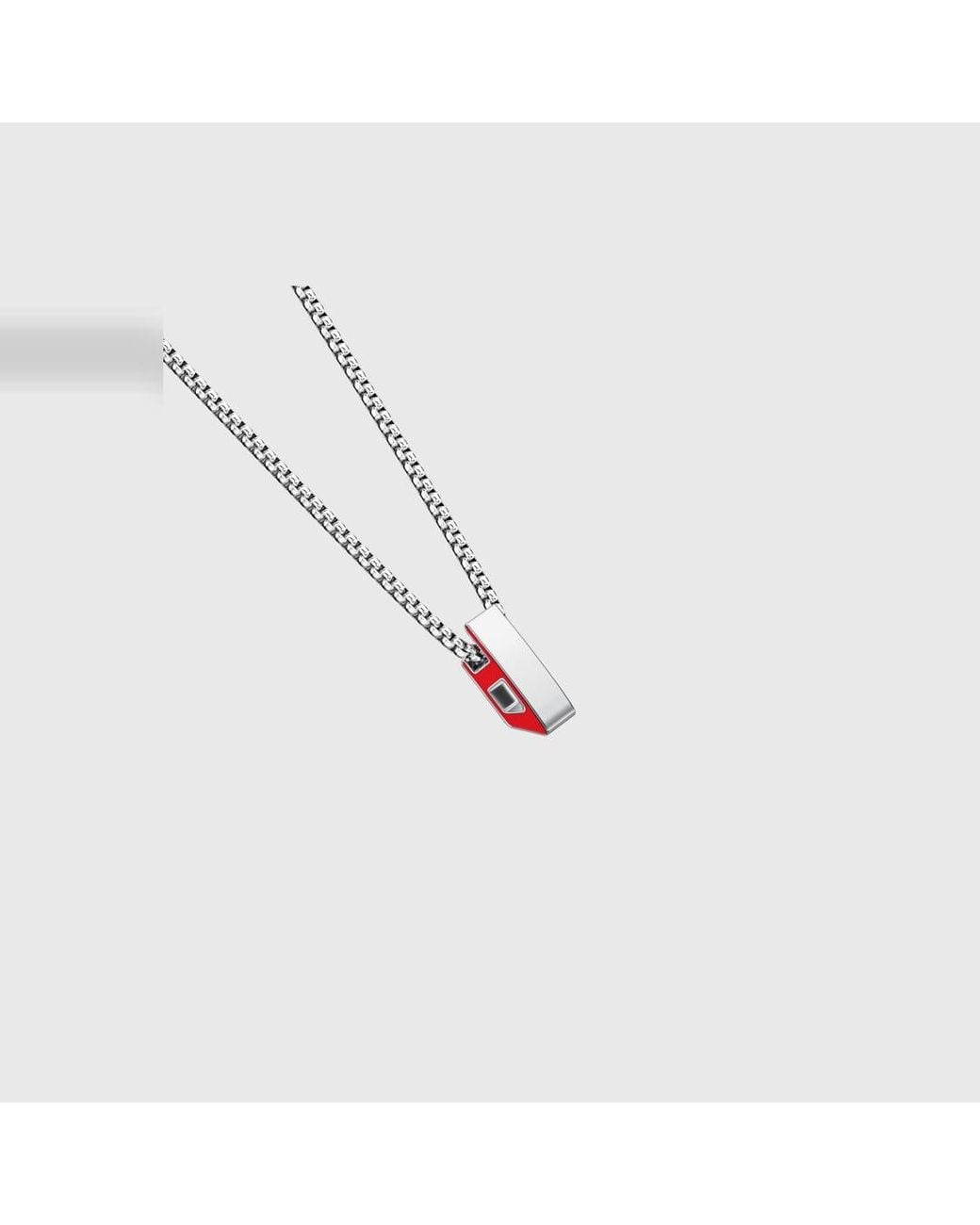 DIESEL Blue Stainless Steel Pendant Necklace