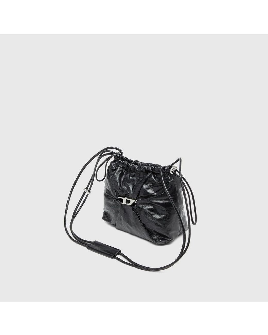 DIESEL Black Scrunch-D-Bucket Bag