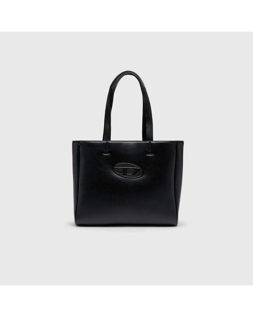 DIESEL Black Holi-d-square Shopper In Bonded Neoprene