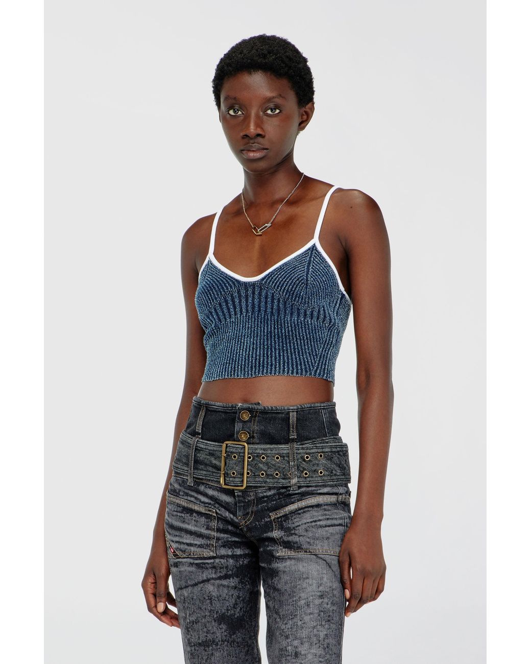 DIESEL Blue Crop Top