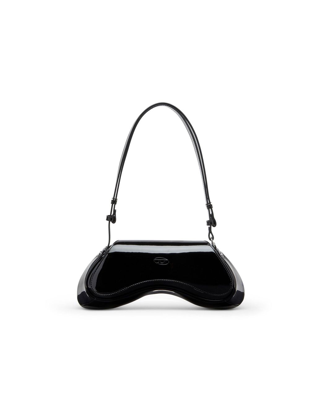 DIESEL White Play-Glossy Crossbody Bag