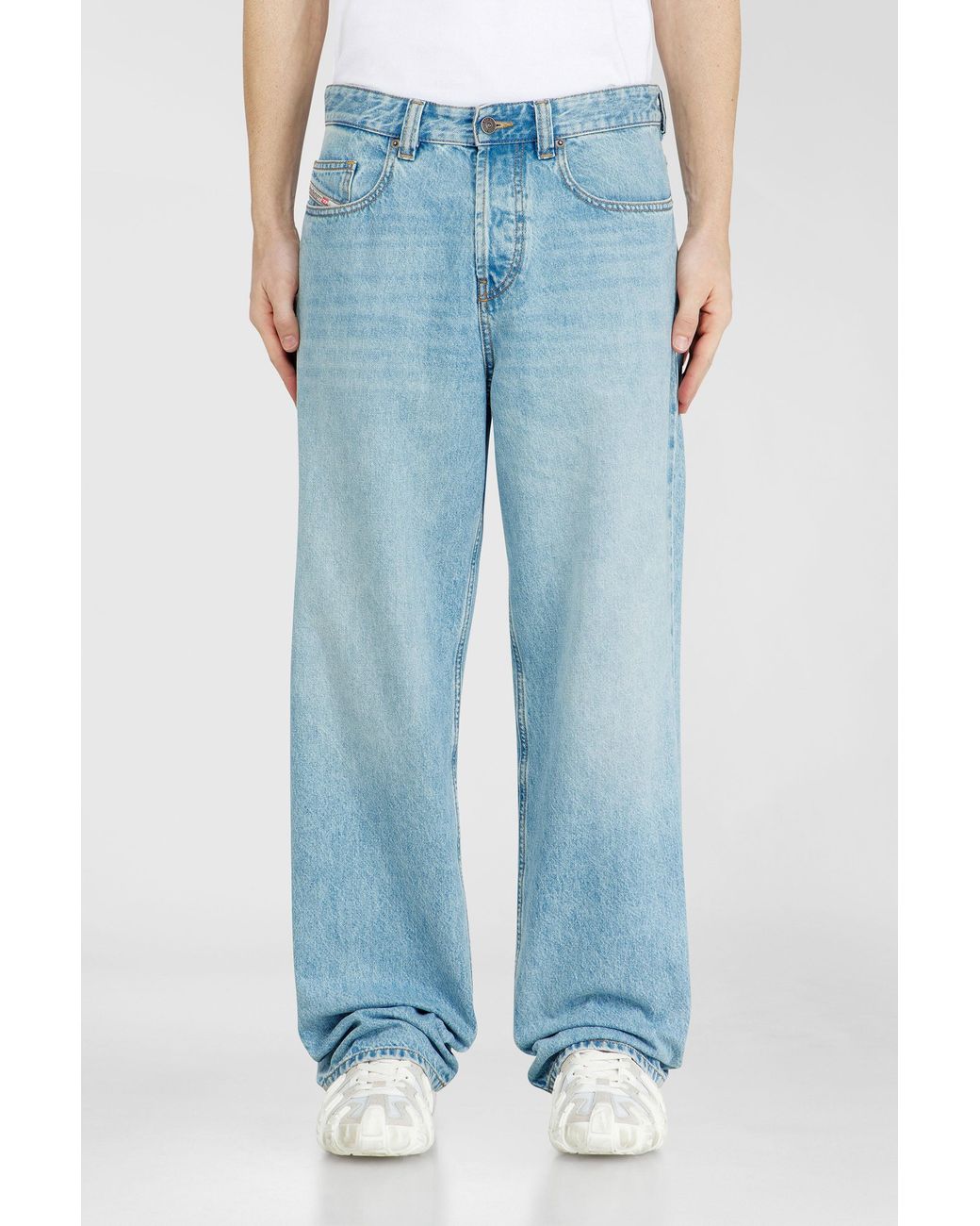 DIESEL Blue Relaxed Jeans Low Waist 2001 D-Macro, Light, Button Fly for men