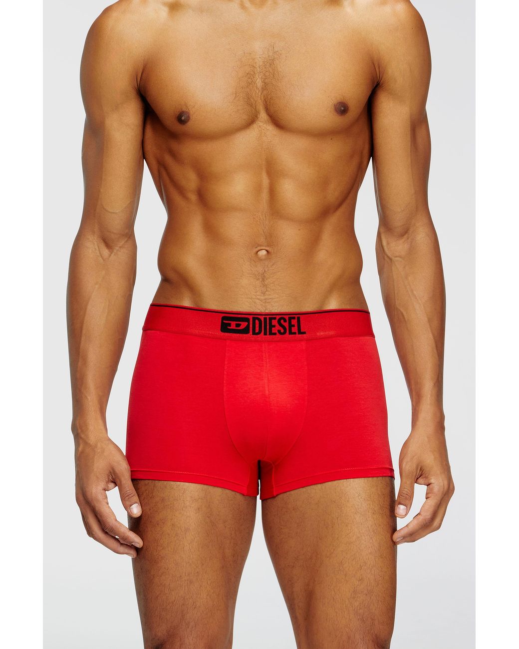 DIESEL Red Three-Pack Of Plain Boxer Briefs for men