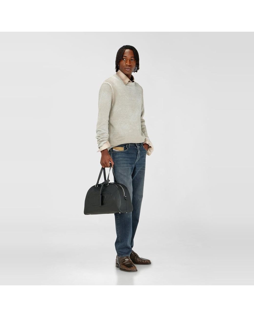 DIESEL Regular Jeans Regular Waist 2023 D-Finitive, Mittelblau, Knopfverschluss in Blue für Herren