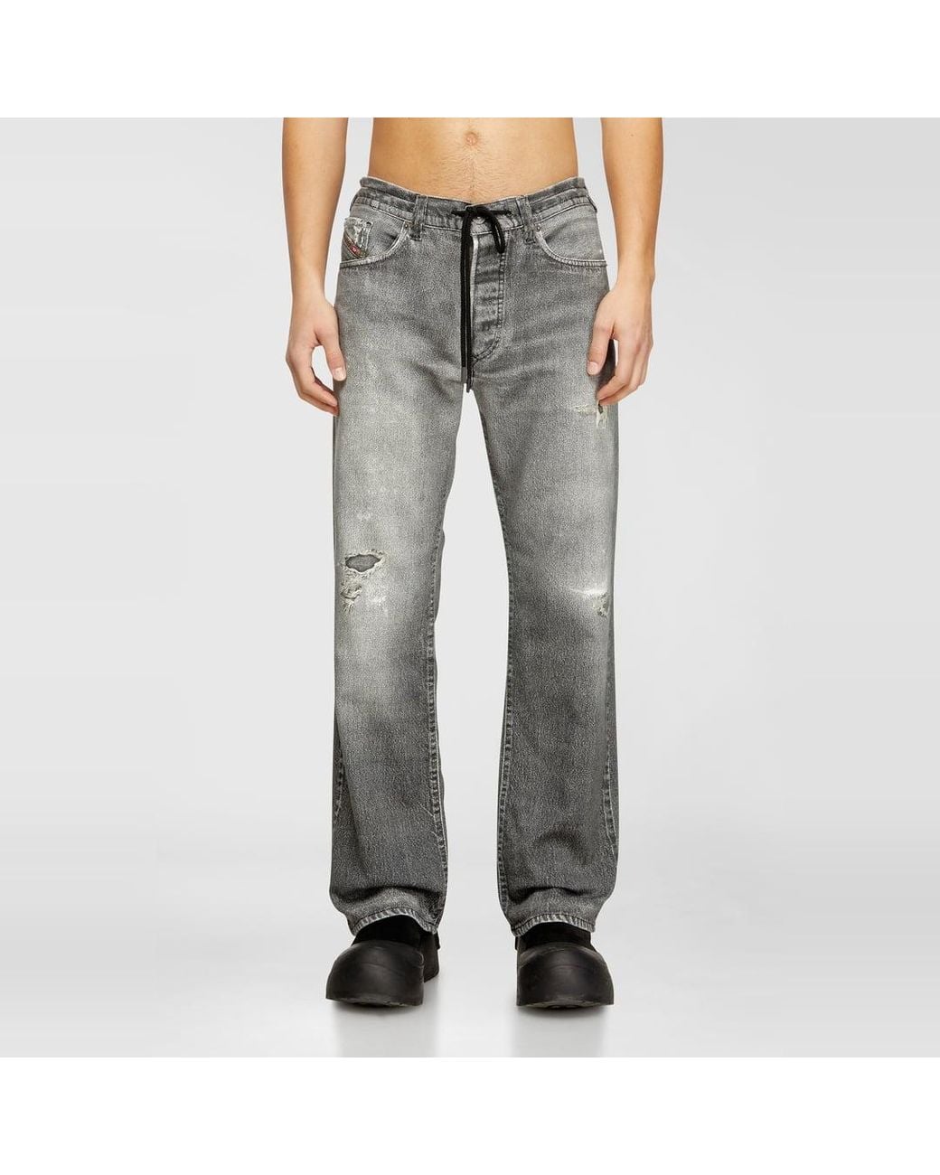 DIESEL Gray Relaxed Regular Waist 2080 D-Reel Joggjeans, Zip Fly for men