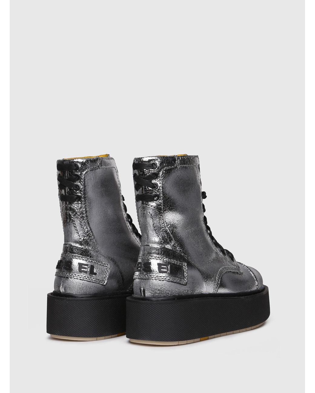 Diesel store silver boots