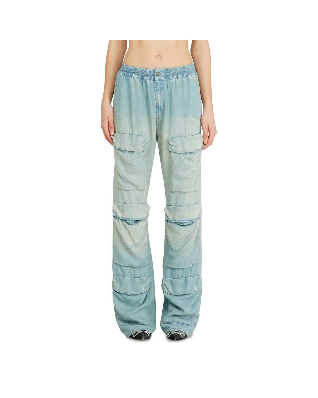 DIESEL Blue Regular Jeans Regular Waist D-Pocky, Light, Zip Fly