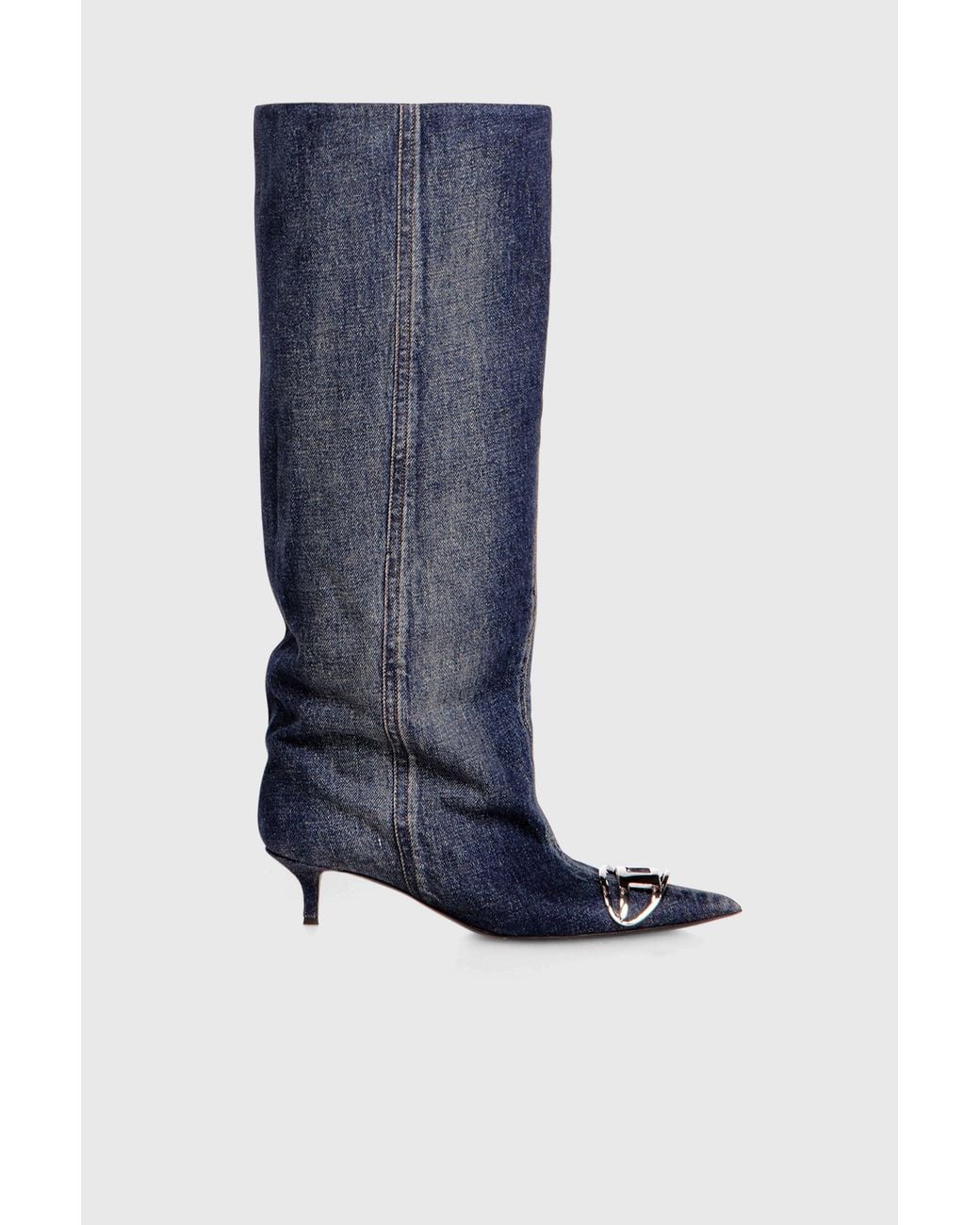 DIESEL Blue D-Venus-Slouchy Knee-High Boot