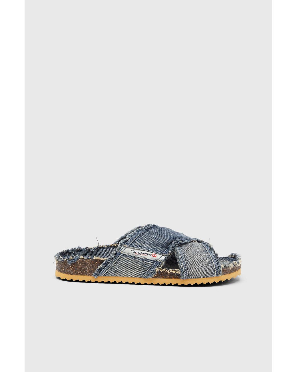 DIESEL Blue D-Woodstock-Crossover Slides for men