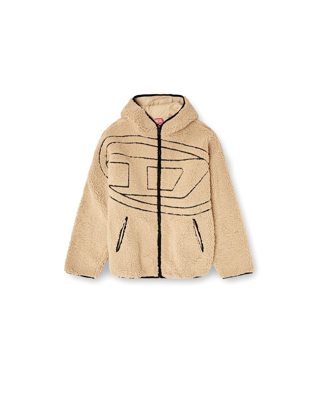 DIESEL Natural Teddy Hoodie Sweatshirt for men