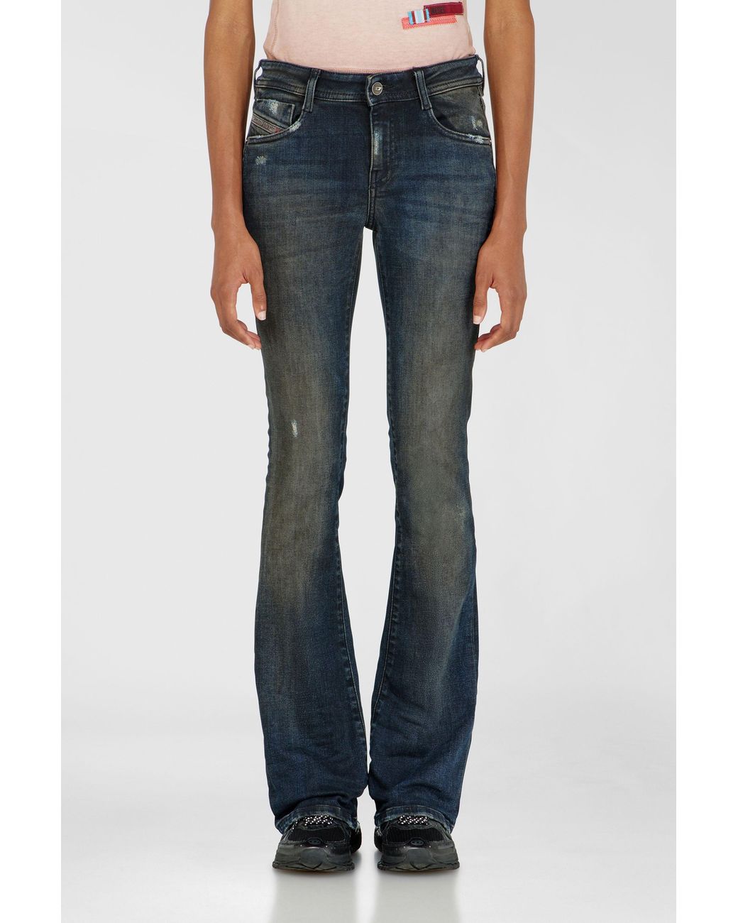 DIESEL Blue Bootcut Jeans Low Waist 1969 D-Ebbey, Zip Fly