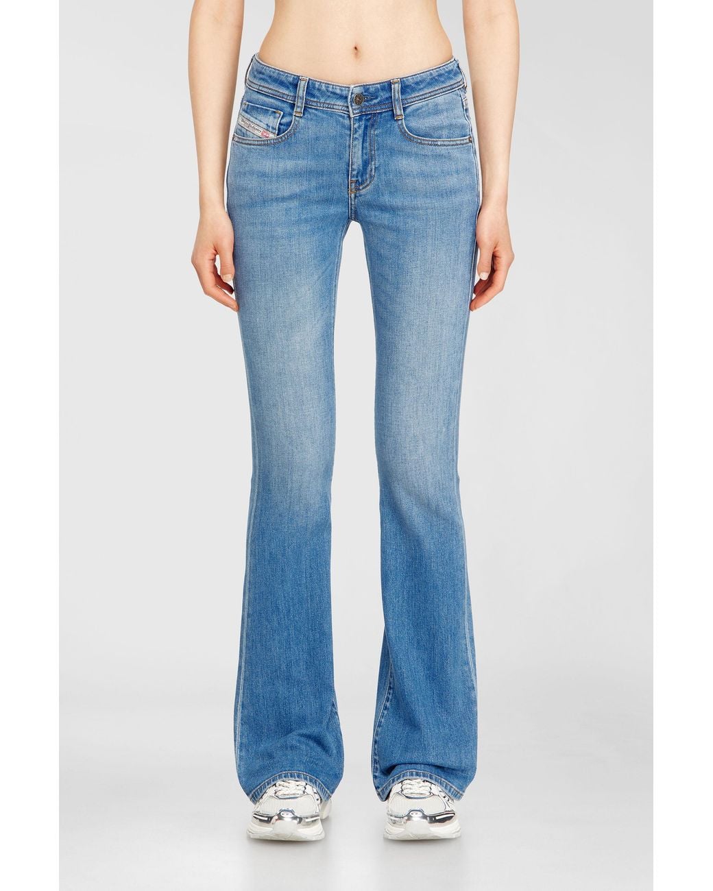 DIESEL Blue Bootcut Jeans Low Waist 1969 D-Ebbey, Light, Zip Fly