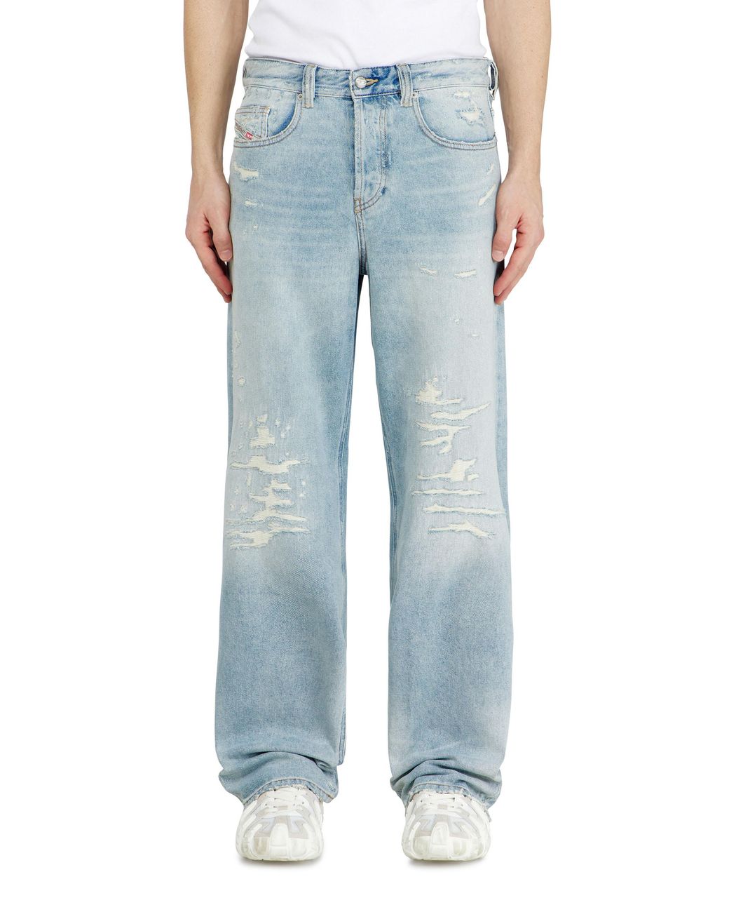 DIESEL Blue Relaxed Jeans Low Waist 2001 D-Macro, Light, Button Fly for men