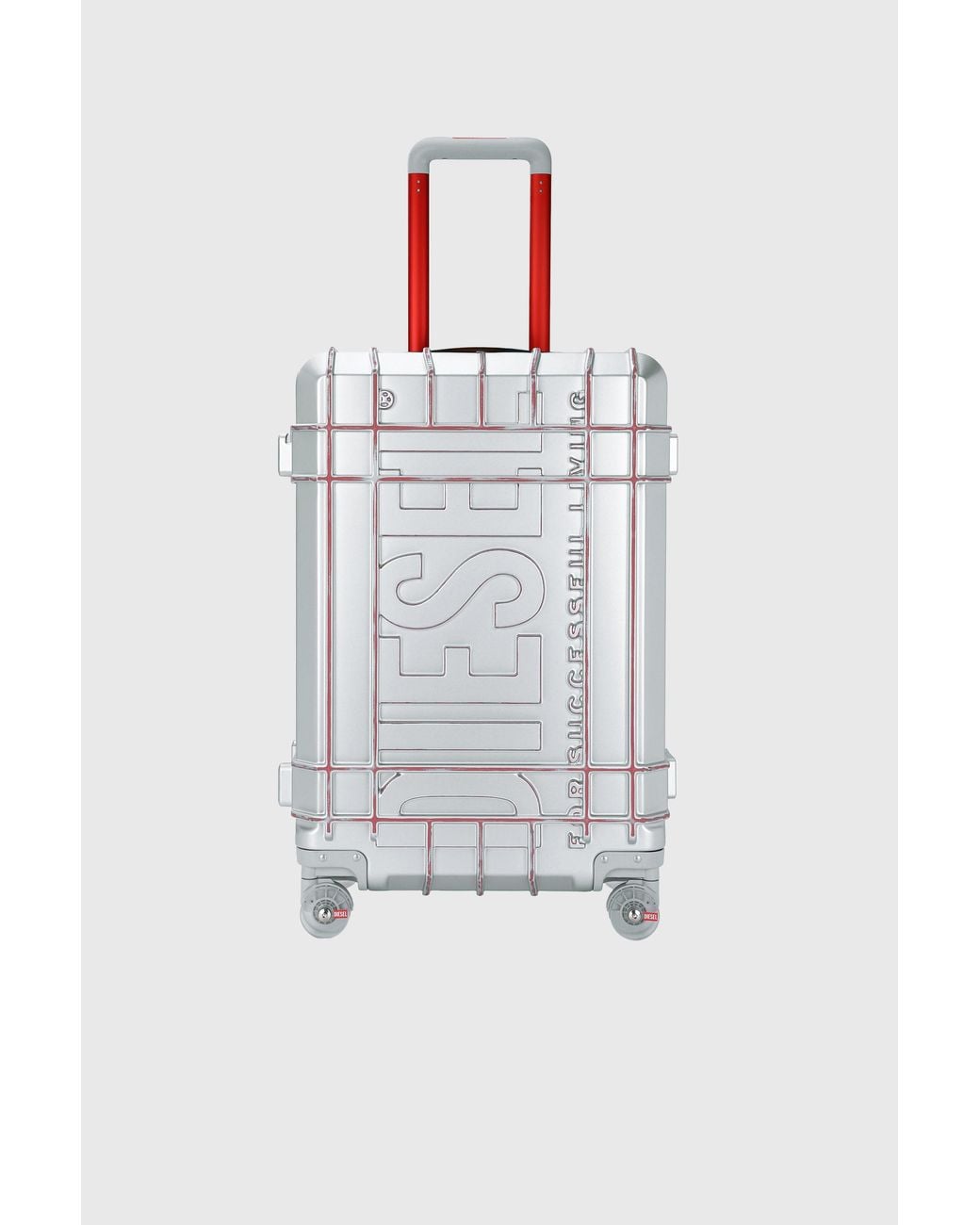 DIESEL White Rugged Suitcase Size M