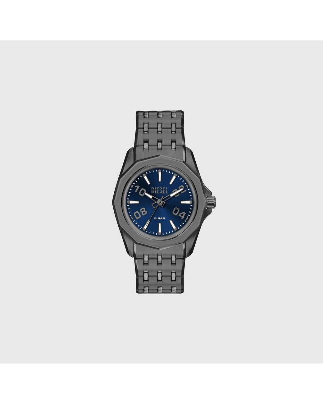 DIESEL Blue Stinger Gunmetal Stainless Steel Watch for men