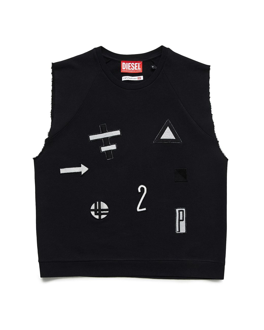 DIESEL Gr02t303 Boxy Crewneck Tank Top in Black for Men Lyst