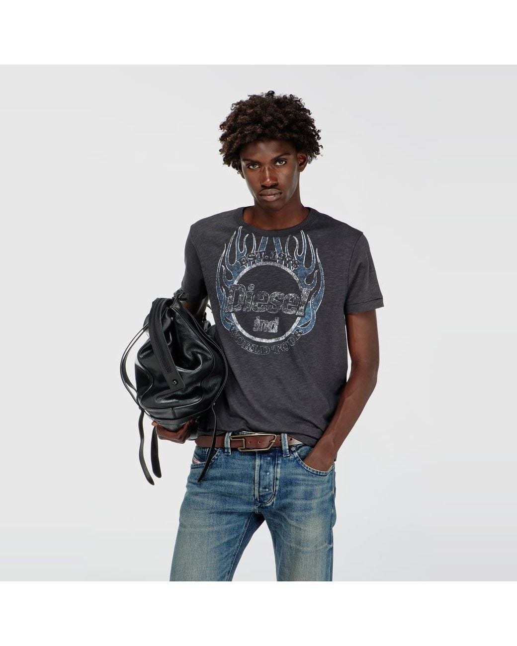DIESEL Black T-Shirt for men