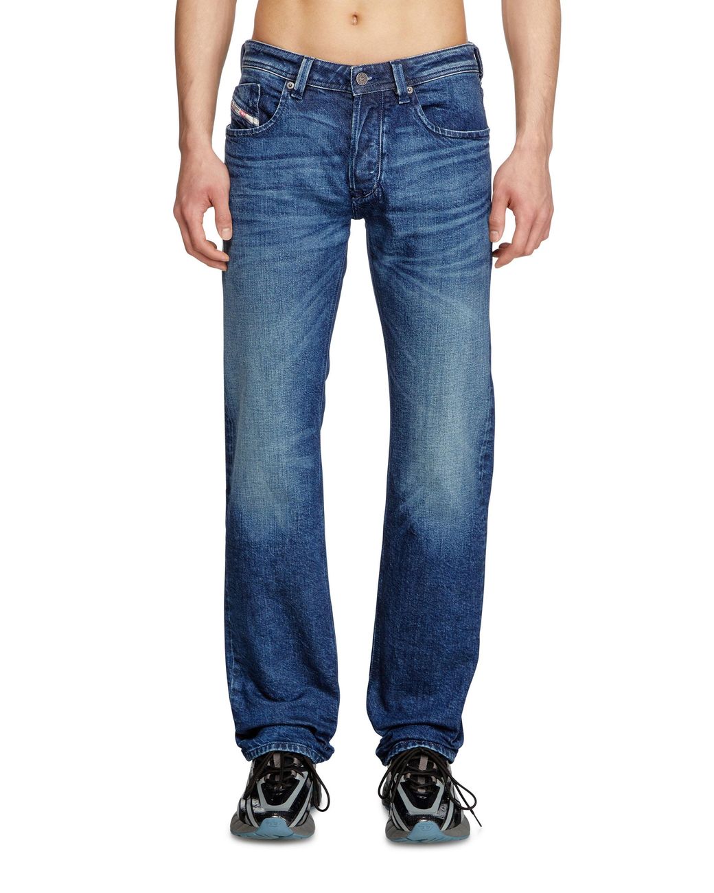 DIESEL Blue Regular Jeans Low Waist 1985 Larkee, Dark, Button Fly for men