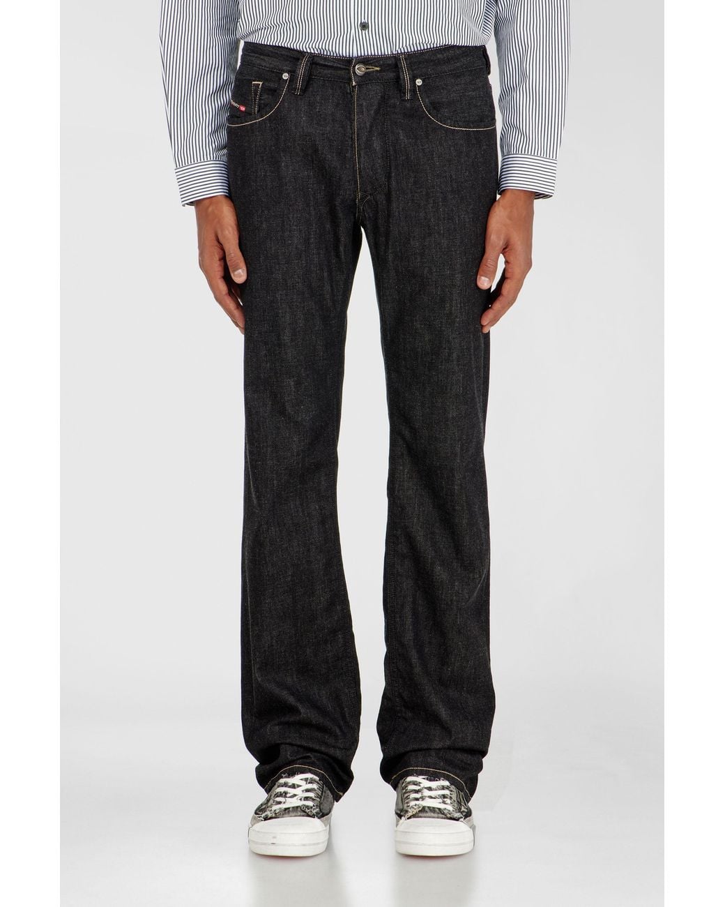 DIESEL Black Regular Jeans Low Waist 1985 Larkee, /Dark, Button Fly for men