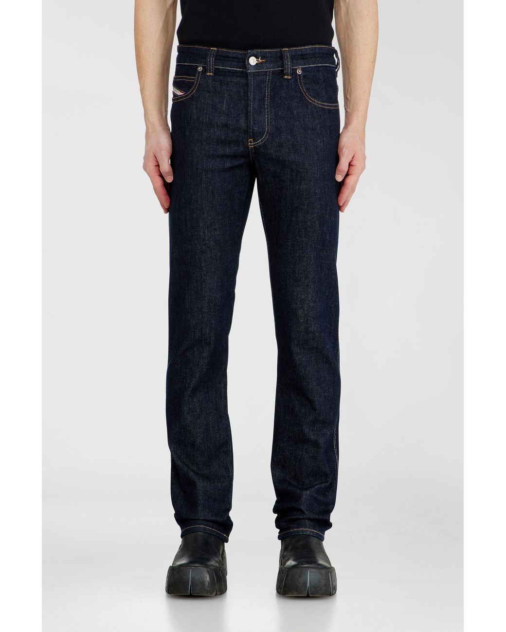 DIESEL Blue Slim Jeans Regular Waist 1993 D-Vyl, Dark, Button Fly for men