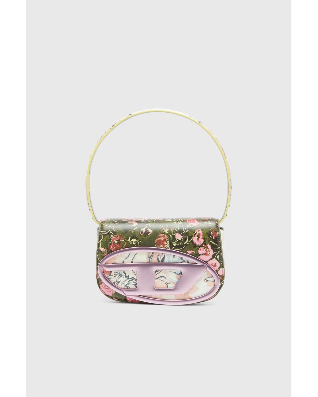 DIESEL White 1Dr-Iconic Shoulder Bag With Floral Print