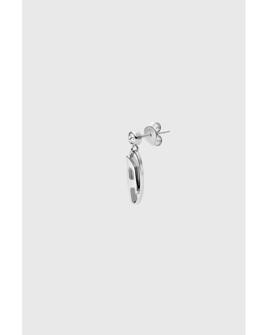 DIESEL Blue Stainless Steel Drop Earring