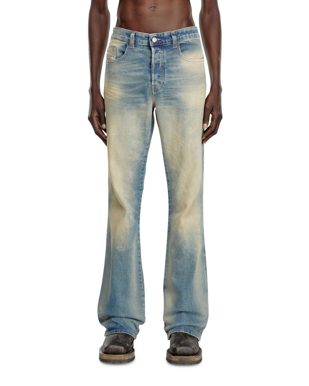 DIESEL Blue Bootcut Jeans Regular Waist 1998 D-Buck, Medium, Button Fly for men