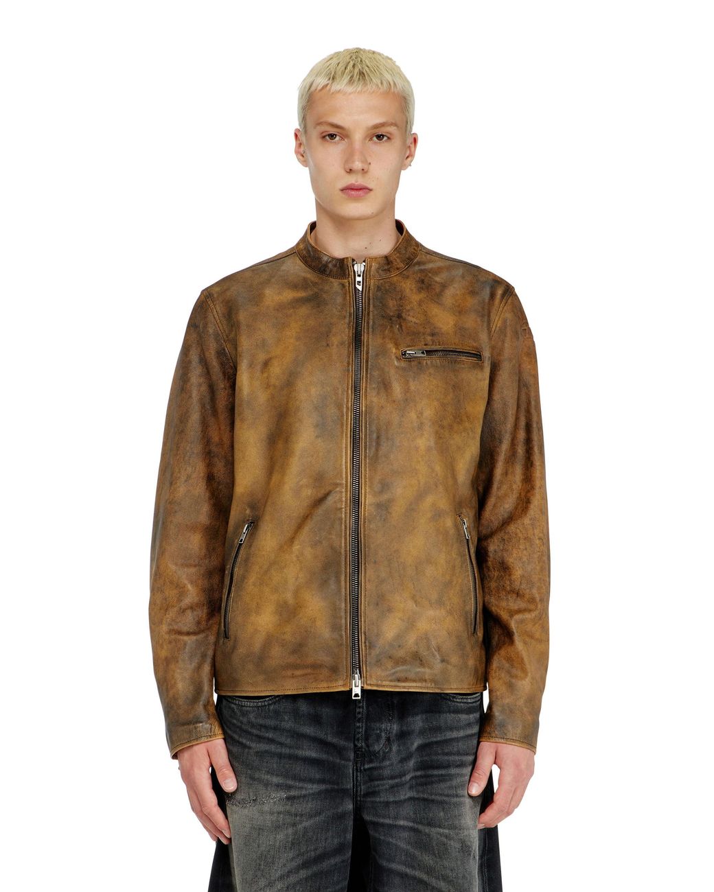 DIESEL Natural Biker Jacket for men