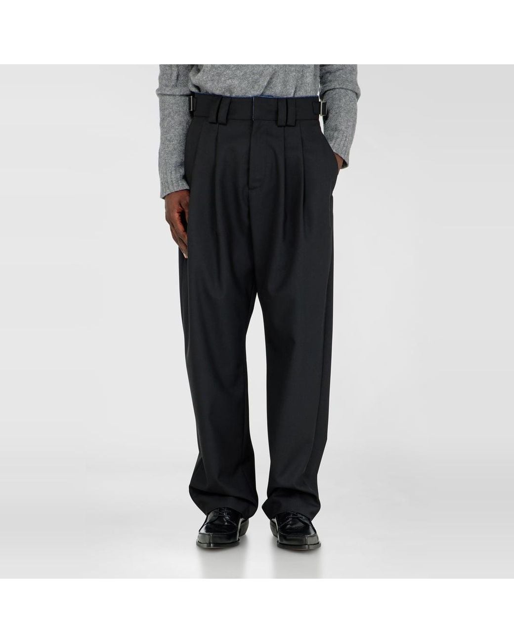DIESEL Black Tailored Pants With Denim Detail for men