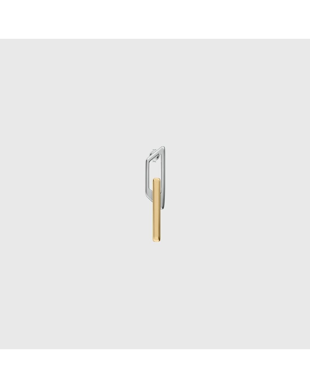 DIESEL Metallic Stainless Steel Drop Earring