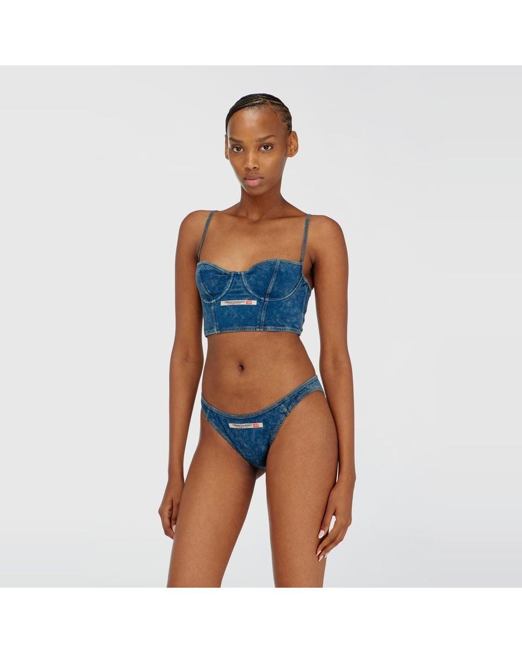 DIESEL Blue Bustier Top