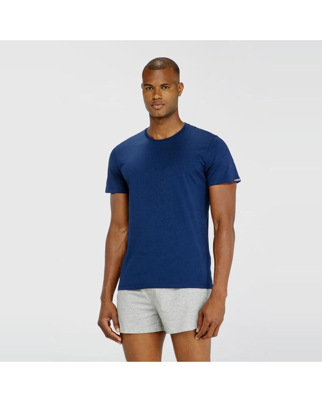 DIESEL Blue Set Of 3 Cotton T-Shirts for men