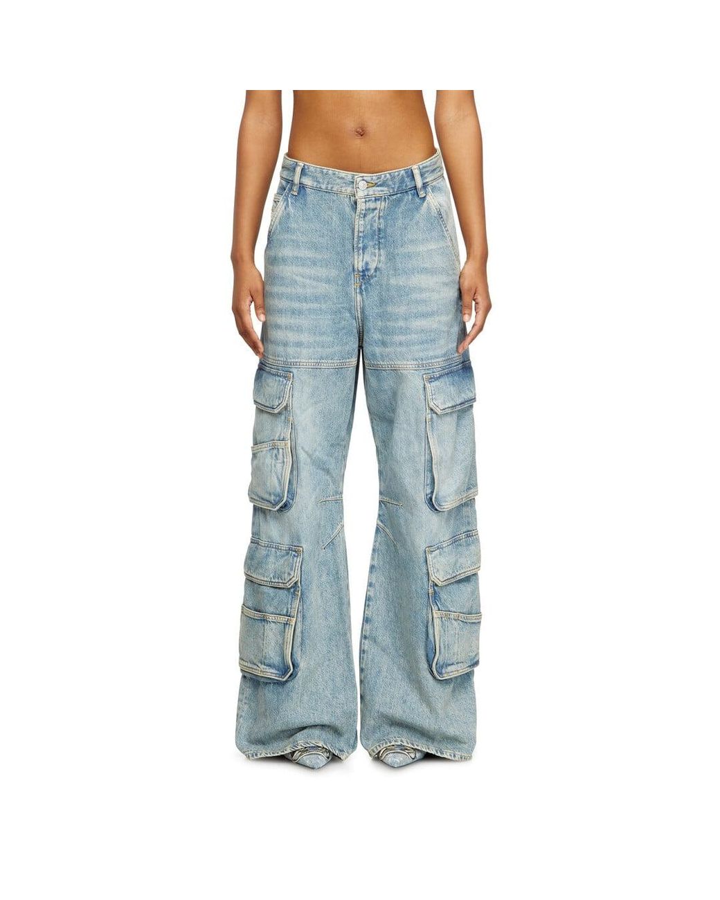 DIESEL Blue Relaxed Jeans Low Waist 1996 D-Sire, Light, Button Fly