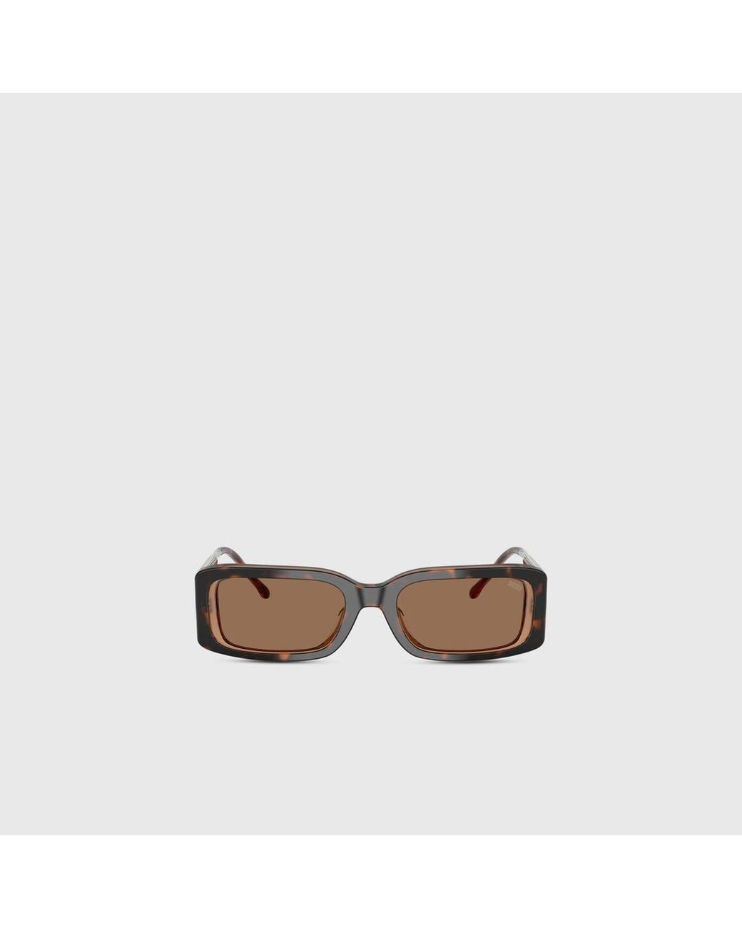 DIESEL White Rectangle Sunglasses