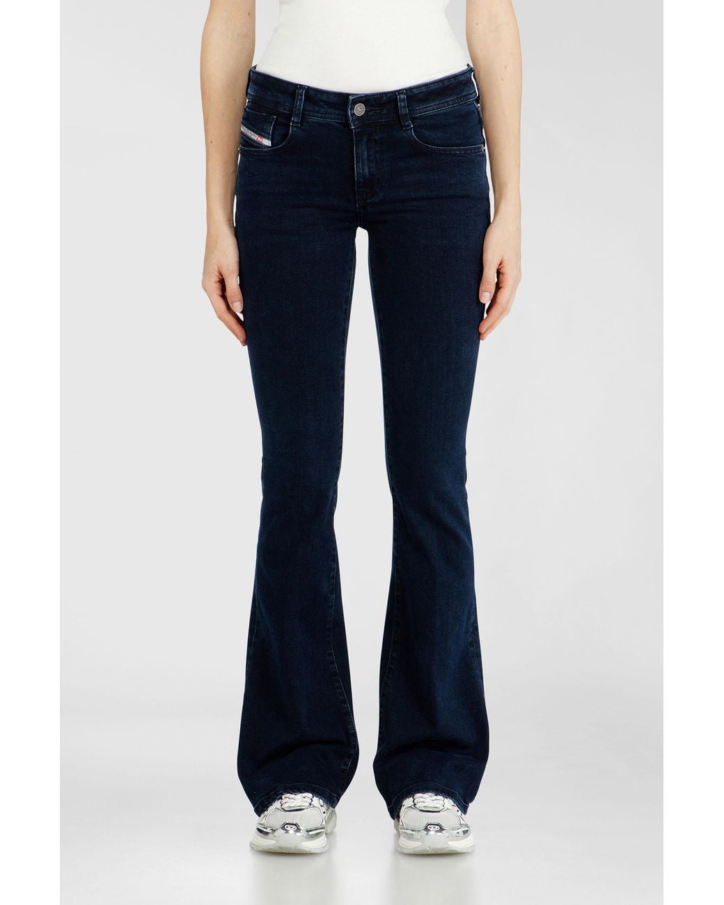 DIESEL Blue Bootcut Jeans Low Waist 1969 D-Ebbey, Dark, Zip Fly