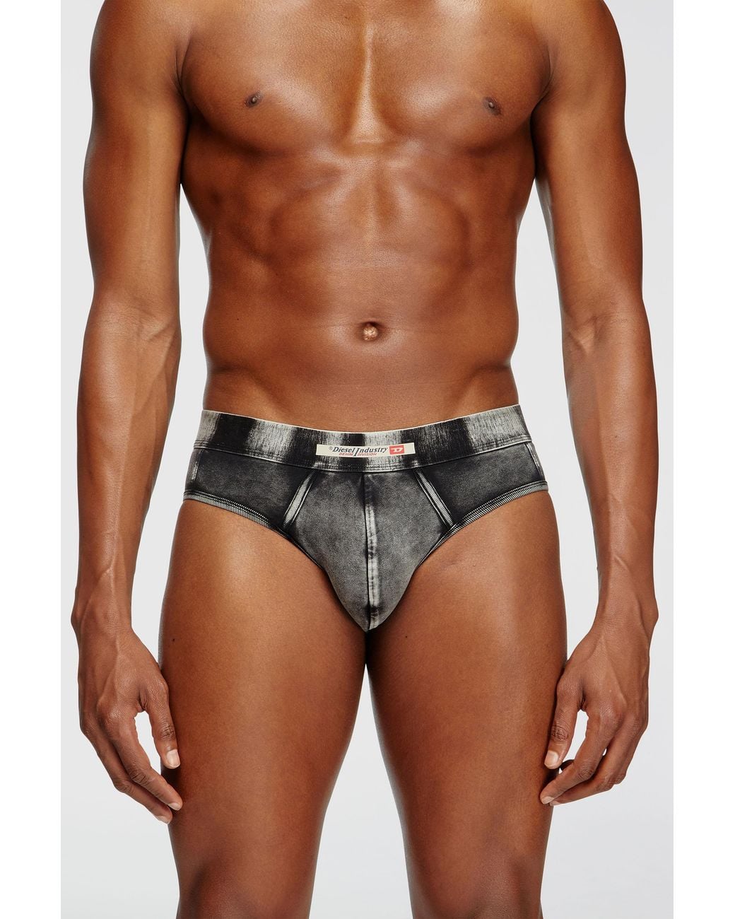 DIESEL Blue Denim-Effect Briefs for men