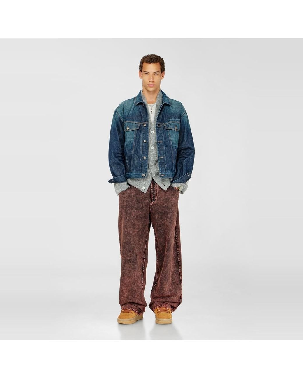 DIESEL Sweatpants Mit Denim-Effekt in Red für Herren
