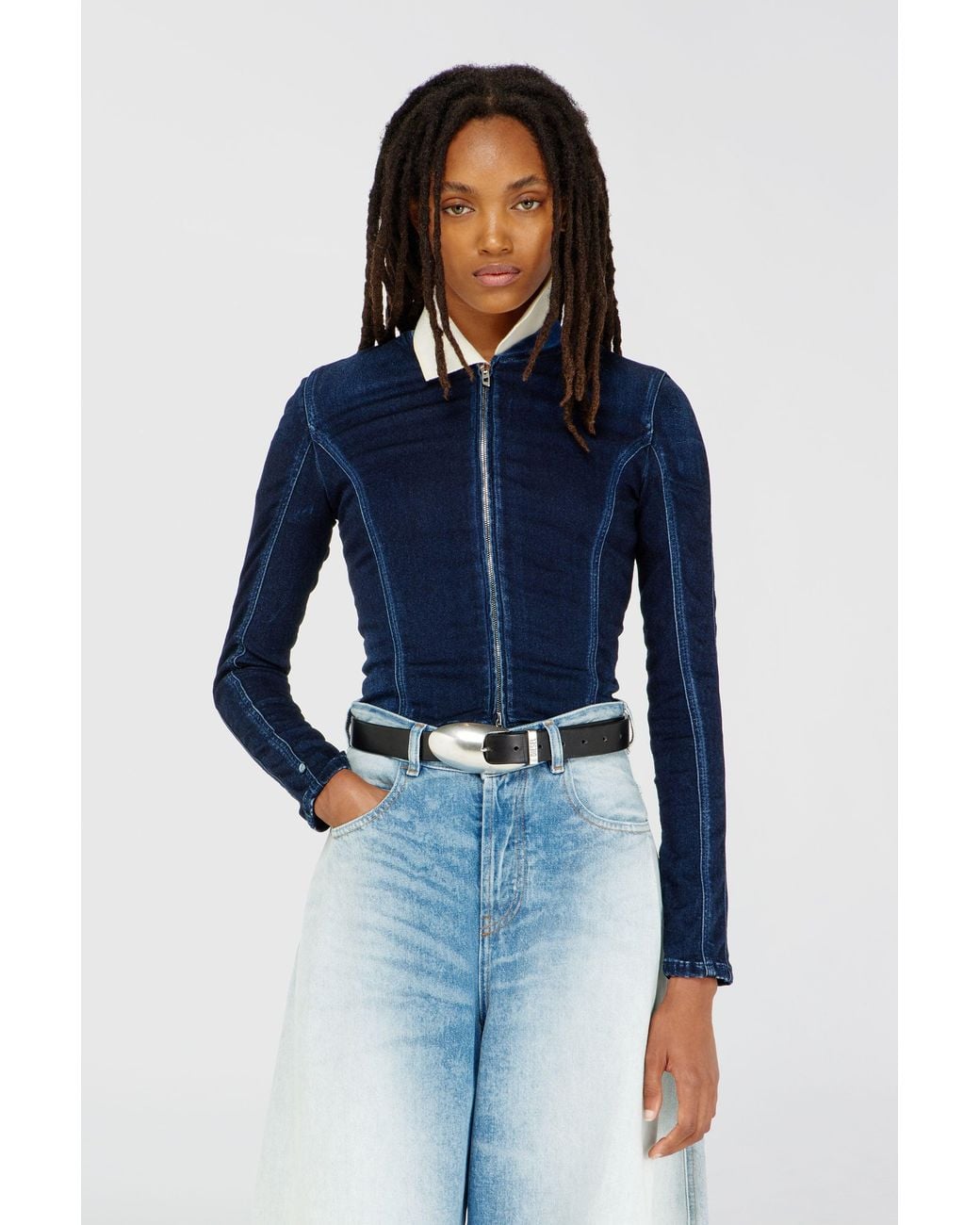 DIESEL Blue Cropped Jacket