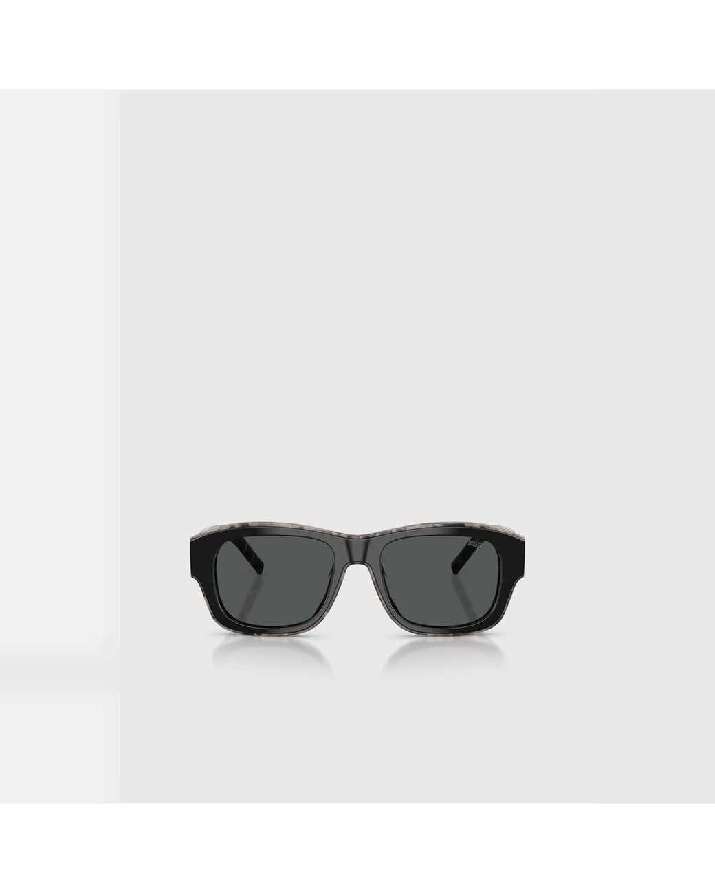 DIESEL Black Rectangular Sunglasses