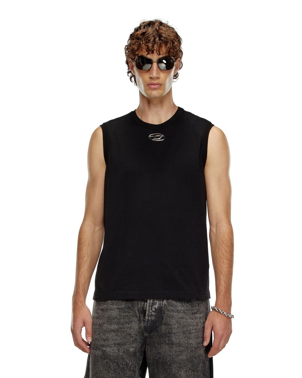 DIESEL Faded tank top with puffy Oval D パクゴヌク着 Faded tank DIESEL Faded tank top with puffy Oval D パクゴヌク着 Faded tank