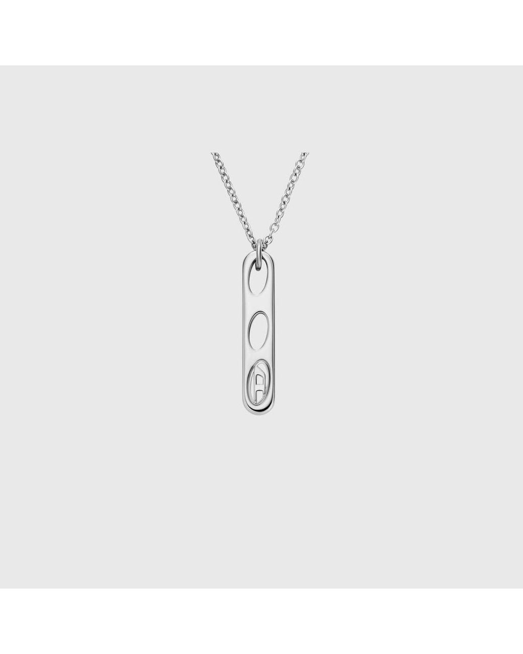 DIESEL Blue Stainless Steel Pendant Necklace