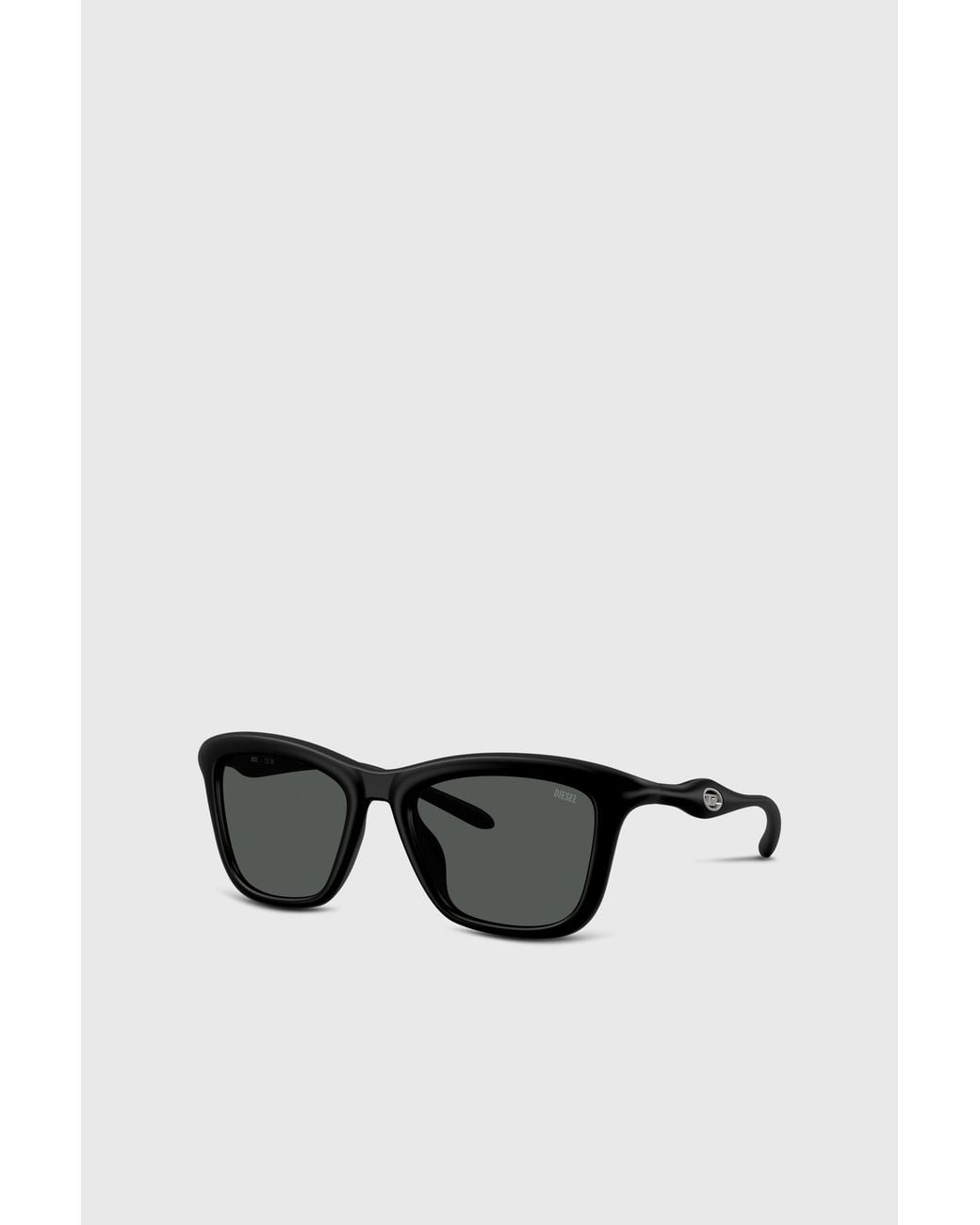 DIESEL Black Eckige Sonnenbrille